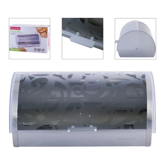 Хлебница Kamille KM-1102 (нержавеющая сталь, пластик)