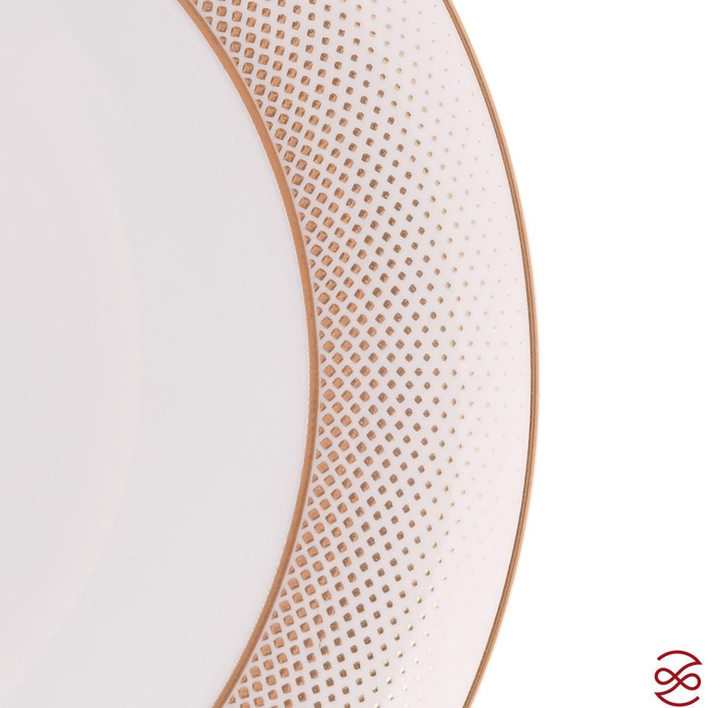 Набор тарелок Falkenporzellan Deluxe Shape - Rio White Gold 27 см (6 шт)