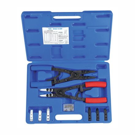 Цена на KING TONY (45115PP) Набор съемников для стопорных колец 267 мм, сменные насадки, кейс, 15 предметов