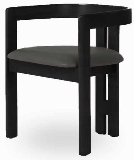 Стул Irma черное дерево и экокожа