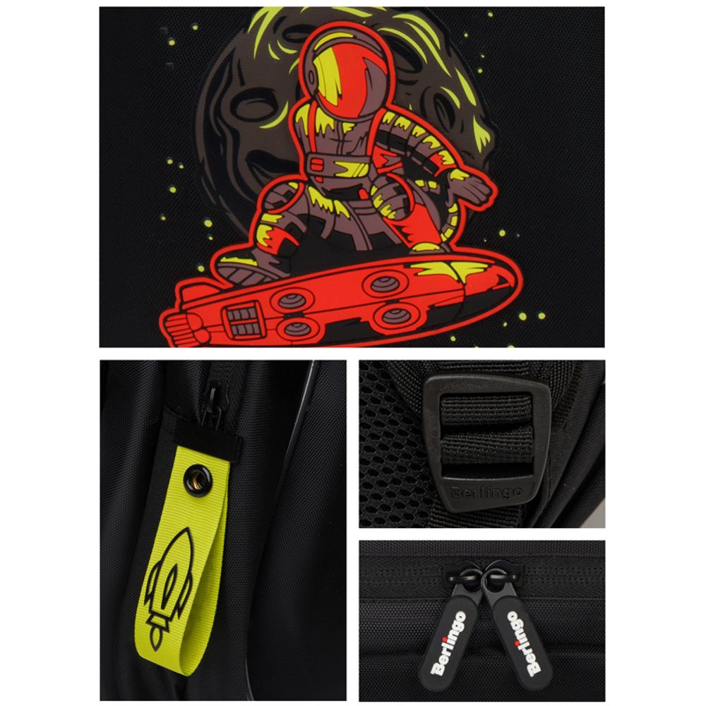Рюкзак Berlingo Comfort "Astronaut" 38*27*18см, 3 отделения, 3 кармана, эргономичная спинка
