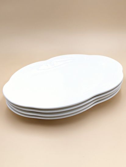 Блюдо овальное 36х25 см. набор 4 шт. "White Ornaments"