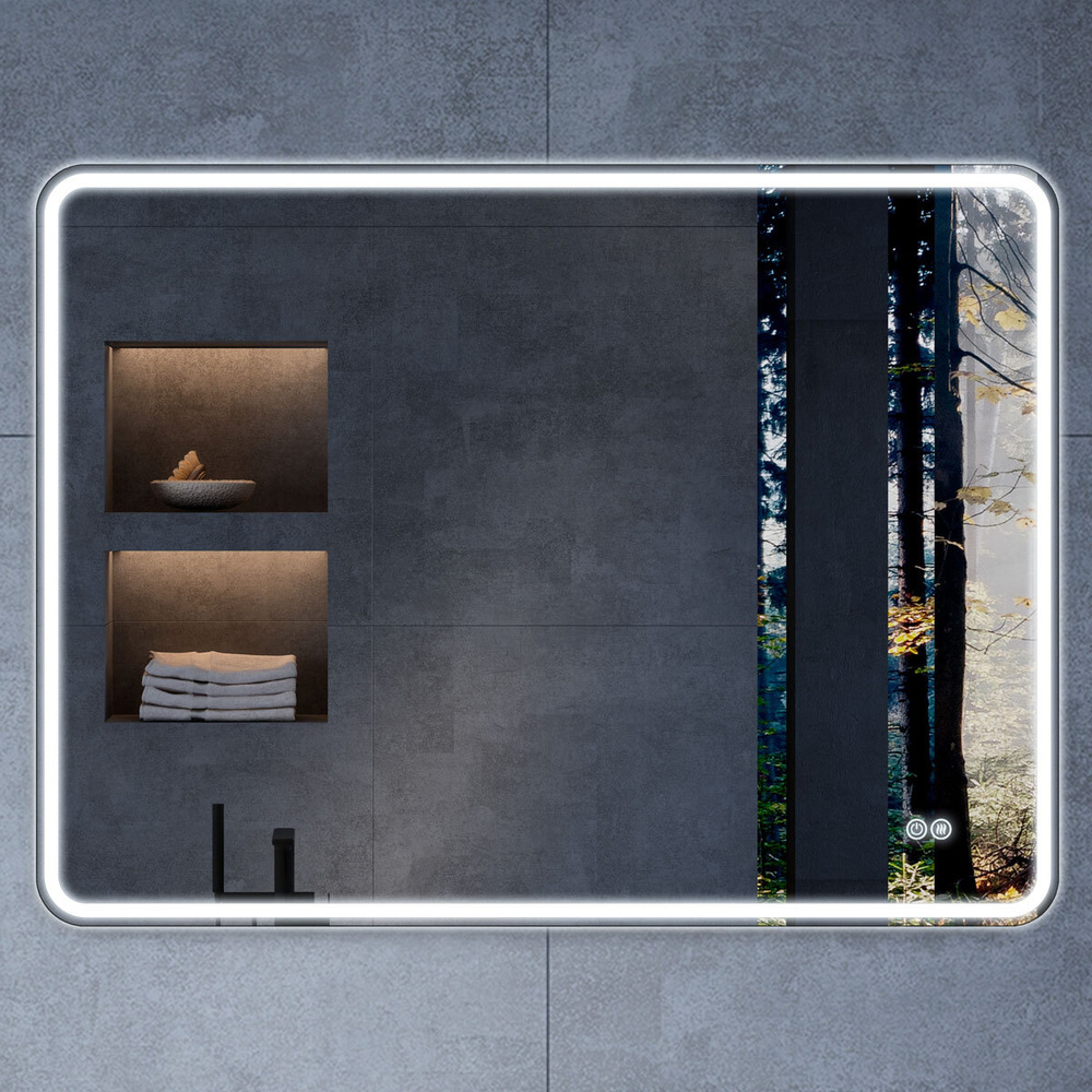 Зеркало Vincea LED VLM-3VC9008-2 900х800 c сенсорным выключателем и диммером, антизапотевание