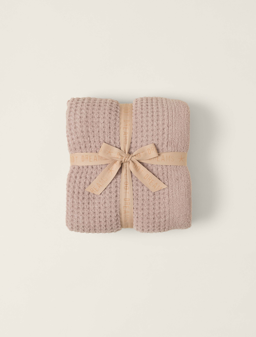 Плед 137x183 Barefoot Dreams Waffle розовый вафельный