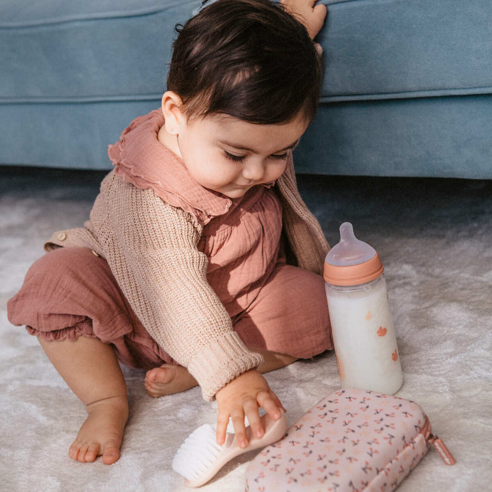 Комплект детских расчёсок Suavinex Birdies розовый