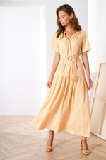 51276 Платье женское (оранжевый полоска)