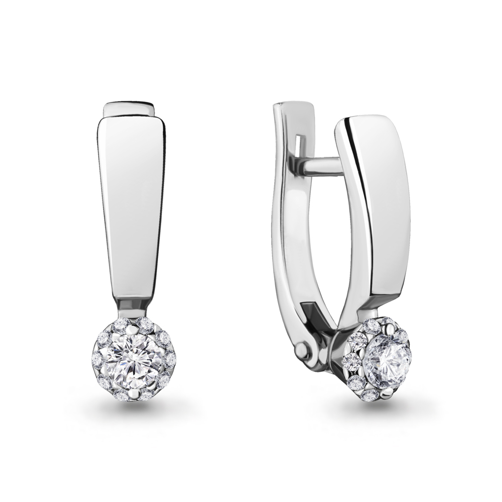 942449 Серьги из Золота с бриллиантами из коллекции "Elegance"