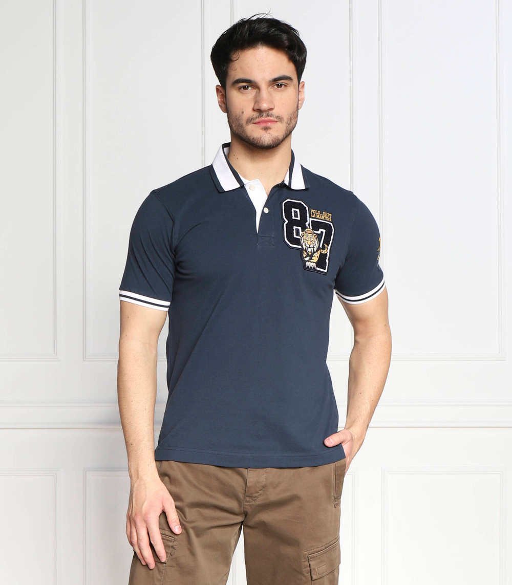 поло La Martina - темно-синий(VMP305 PK097)