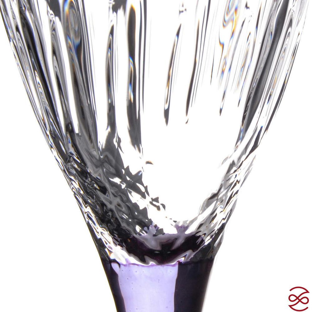 Набор фужеров для шампанского TIMON Violet/Gold (6 шт) 280 мл