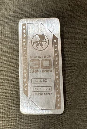 Слиток юбилейный, серебро, 330грам,88*39*10мм