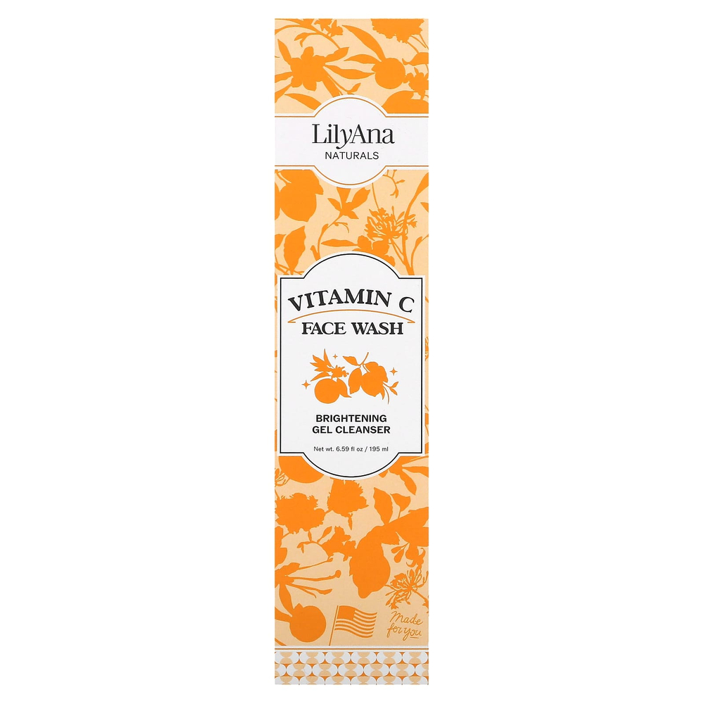 Lilyana Naturals, средство для умывания с витамином C, 195 мл (6,59 жидк. унции)
