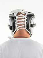 Шлем боксерский LEADERS LS с бамперной защитой (черный / белый) BK/WH