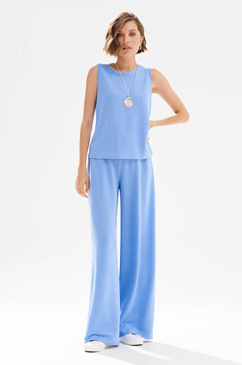 31266 Брюки женские (сине-голубой)