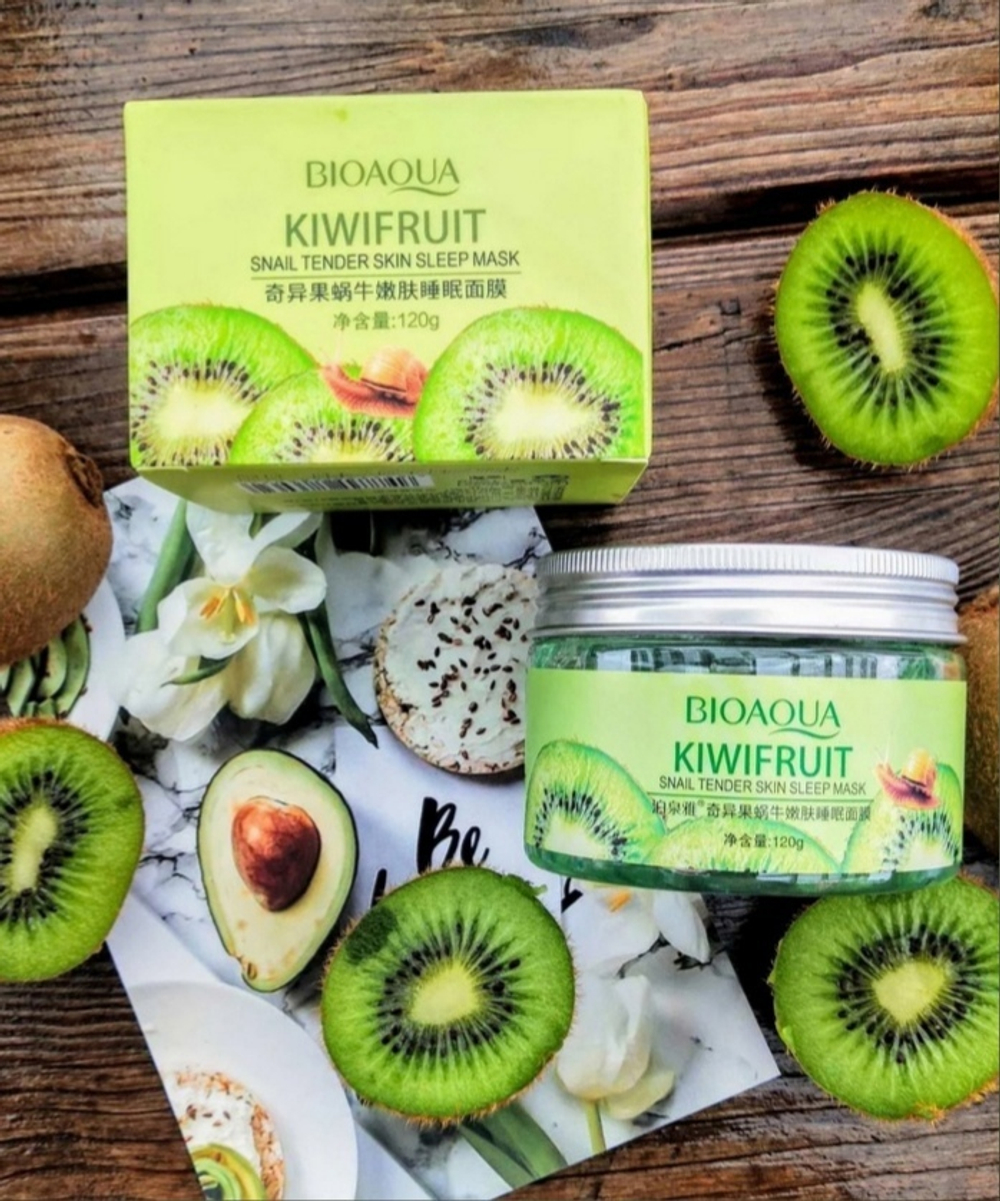 Минеральная ночная маска с экстрактами киви и улитки, 120г