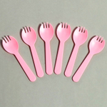 Набор посуды одноразовой для торта на 6 персон, розовый