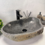 Раковина из речного камня RS-63629 (60*37*15) 0124