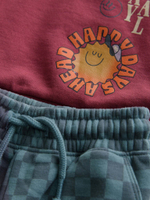 Лонгслив и брюки в комплекте для мальчика Next B81-531, Красный, Темно-серый