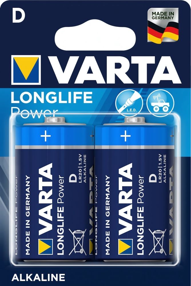 Элемент питания Varta LR20 BL/2 Longlife Power