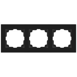 Рамка для розеток и выключателей Intro Accent 6-503-05 на 3 поста, СУ, антрацит | Intro