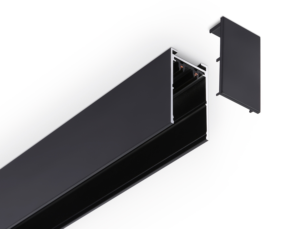 Шинопровод накладной Magnetic 220V GL1004 BK черный IP20 2000*30.6*56(заглушки в комплекте)