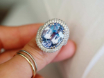 Кольцо с цейлонским сапфиром 15,67 ct с GIA сертификатом