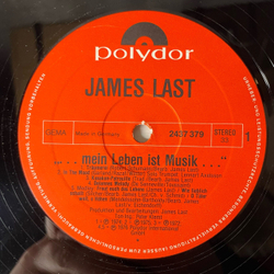 Винтажная виниловая пластинка LP James Last Джеймс Ласт, Mein Leben Ist Musik (Германия 1976)