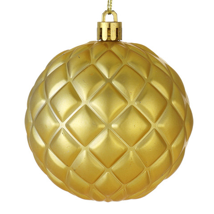 СНОУ БУМ Набор шаров 8 см, 4 шт, золото, 26-113