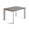 Стол Atta 120 (180) x80 серый керамика Vulcano Ash