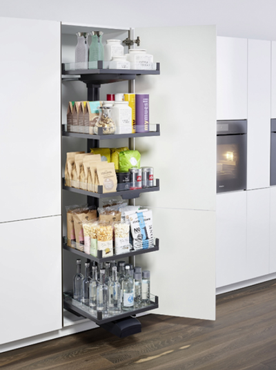 КОМПЛЕКТ Конвой Лавидо 450 мм, H 1900+, Арена ВАРИО, 5 полок, цвет АНТРАЦИТ, цвет дна Антрацит