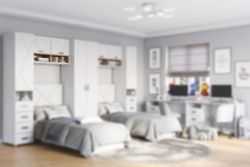 Шкаф настенный 1000 МС "Сандра"(Белый лофт/Дуб баррик)