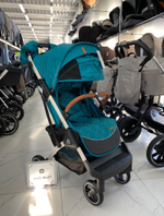 Коляска прогулочная Babalo 2022 Изумруд текстиль на белой раме с сумкой