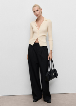 Кардиган с большими лацканами