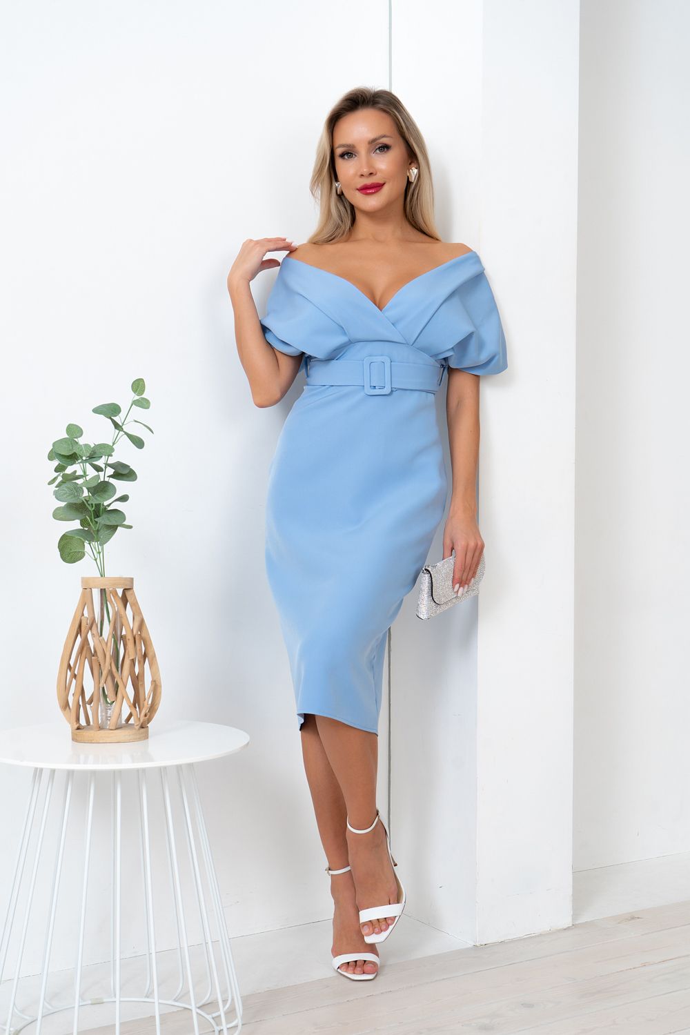 Платье Икона стиля (голубой) Р11-1156/3 Nikol