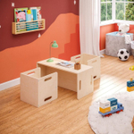 Стул перевертыш Чек, 74х34х34, растущий детский стол и стул 2в1 из фанеры березы, прозрачный лак