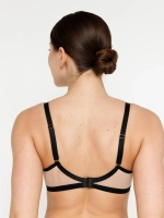 Бюстгальтер Zebra мягкая чашка на каркасах (черный/скин)