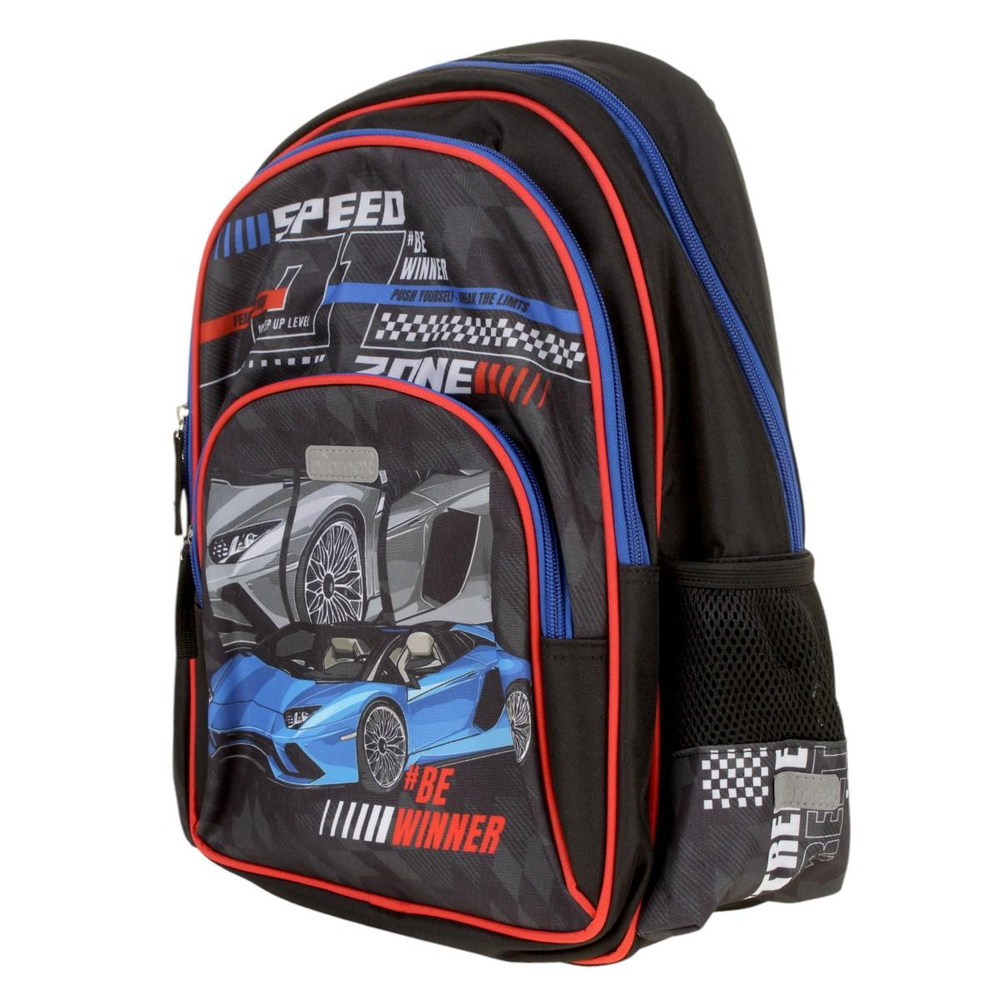 Рюкзак школьный 38x27x17 см 14л "Basic. Speed Zone" (Attomex)