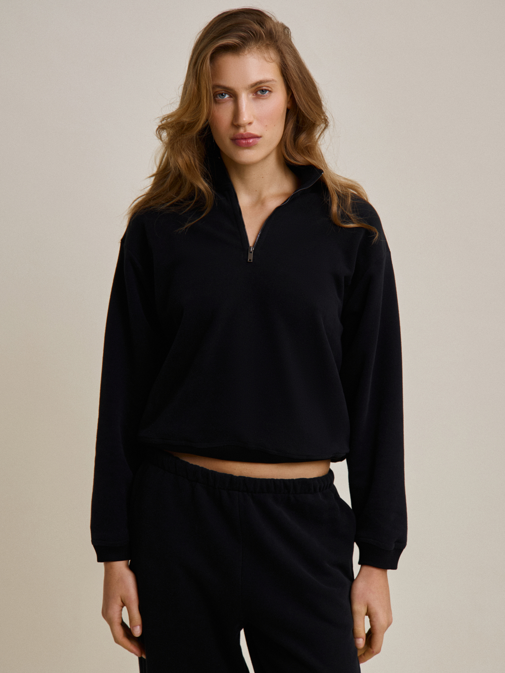 Джемпер Half Zip Tommy Sweatshirt in Black