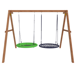 Деревянные качели с качелями гнездо 100 см и качелями гнездо Свиби