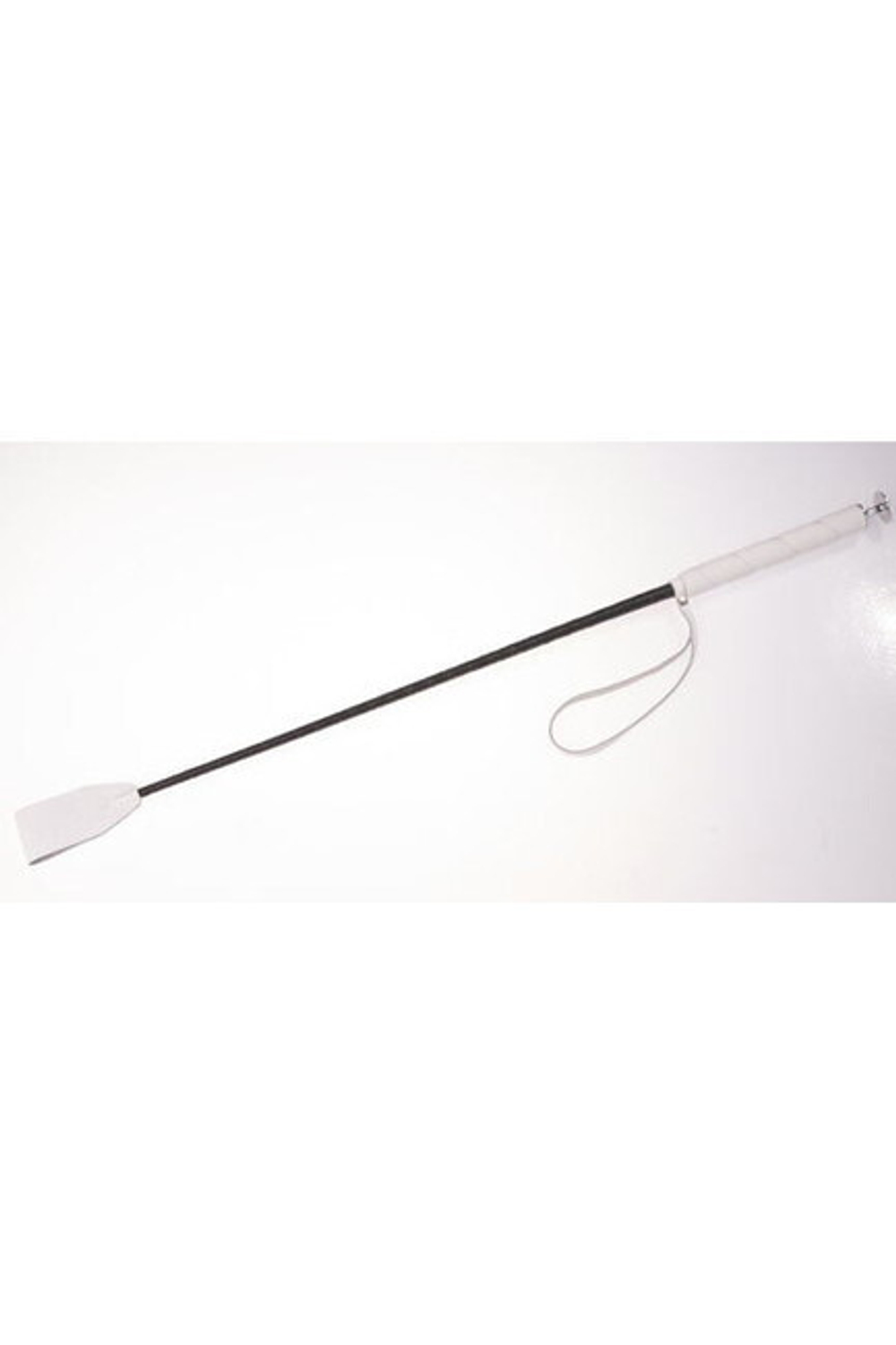 Стек из натуральной кожи Sitabella со шлепком на кончике (белый) (Цвет: белый с черным)