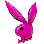 Фольгированный шар-фигура «Заяц» розово-черный, 98 см