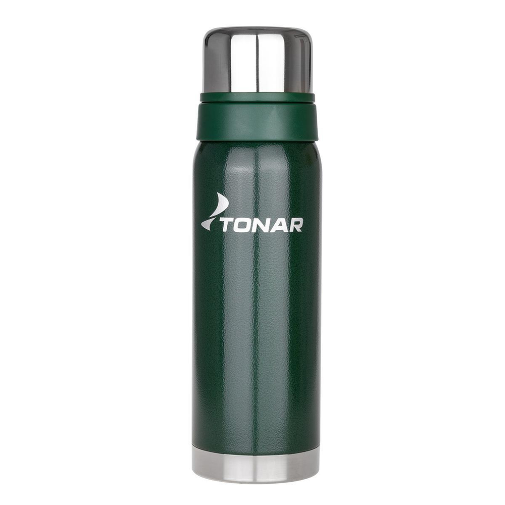 Термос Тонар 750ML (HS.TM-056-G) с ситечком, 2 крышки-кружки (Зеленый)