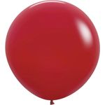 Шар (24''/61 см) Королевский красный (016), пастель, 3 шт.