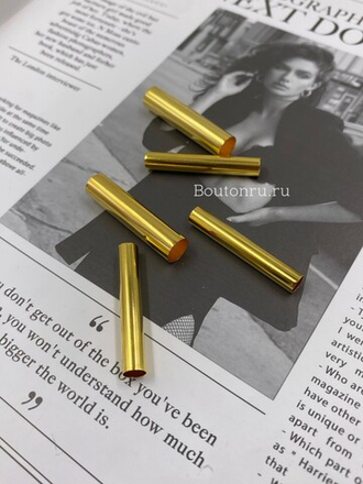 Трубочки для макраме золотистые