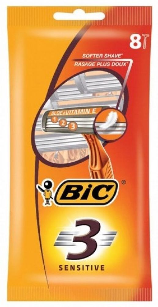 Bic одноразовые станки Bic-3 Sensitive 8 шт