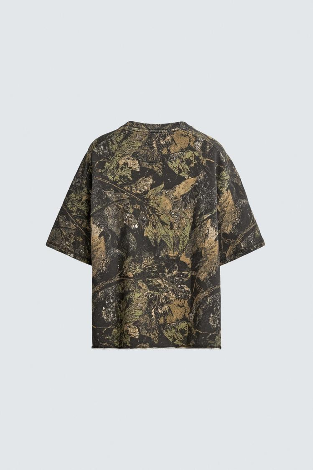 ZARA ТОЛСТОВКА С ПРИНТОМ «ДЕРЕВЬЯ», СВЕТЛЫЙ ХАКИ