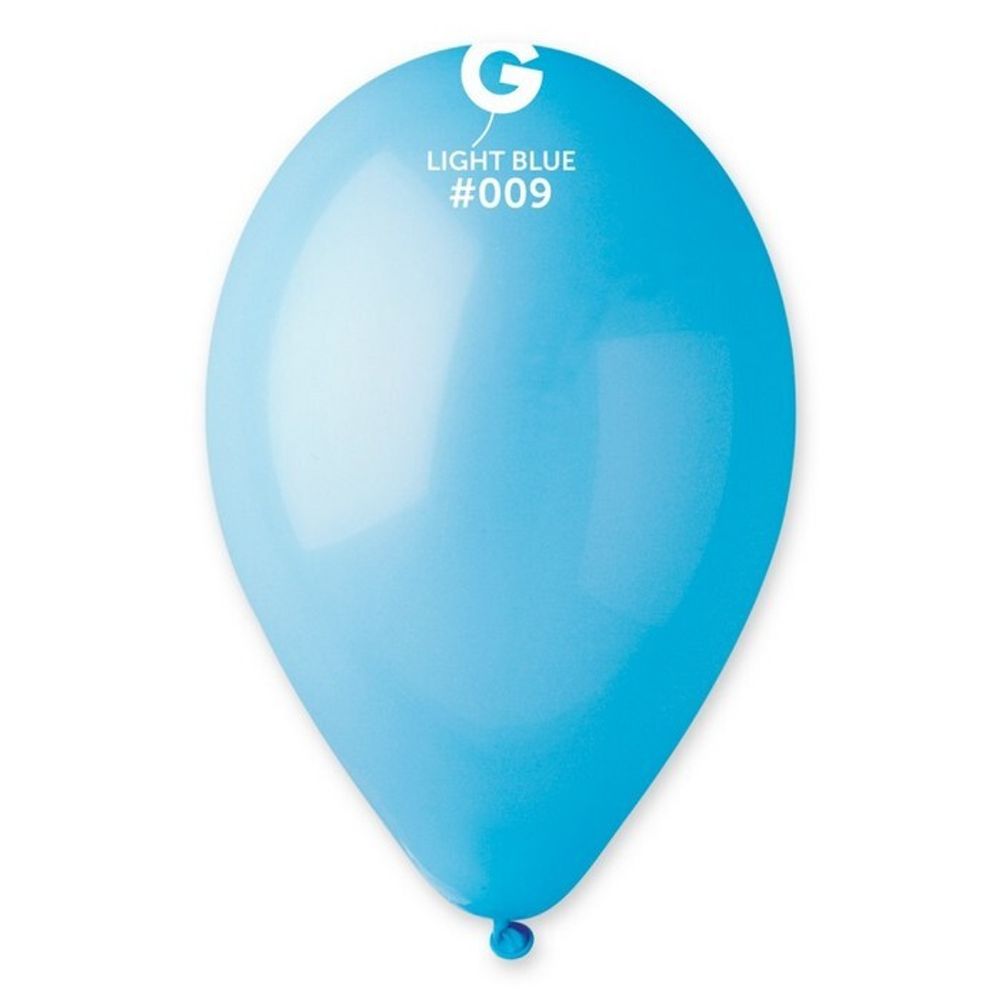 Воздушные шары Gemar, цвет 009 пастель, голубой, 25 шт. размер 18&quot;
