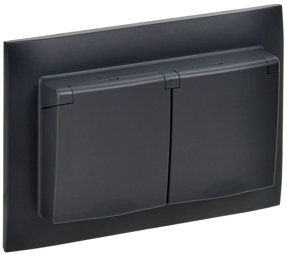 Розетка 2-м SKANDY 16А IP44 с крышкой в сборе SK-R12Bl черн. IEK SK-R26-16-44-K02-F Розетка 2-м SKANDY 16А IP44 с крышкой в сборе SK-R12Bl черн. IEK SK-R26-16-44-K02-F