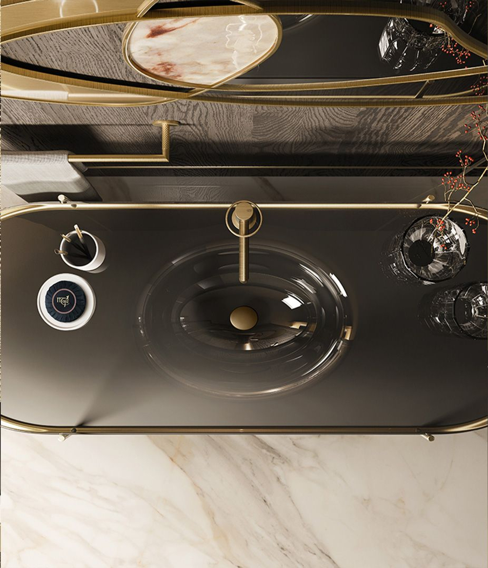 Полотенцедержатель Gessi Anello, настенный, 600 мм, цвет Warm Bronze Brushed PVD