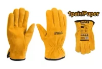 Перчатки из натуральной кожи спилковые SUPER INGCO HGVC02