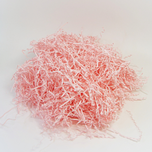 Бумажный наполнитель для подарков Светло розовый 500гр (ширина 3мм)